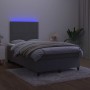 Cama box spring colchón y LED terciopelo gris oscuro 120x200 cm de vidaXL, Camas y somieres - Ref: Foro24-3136054, Precio: 39...