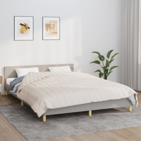 Manta con peso tela color crema claro 200x200 cm 13 kg en Ropa de cama | Comprar online en Foru.es