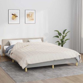 Manta con peso tela color crema claro 200x225 cm 9 kg en Ropa de cama | Comprar online en Foru.es