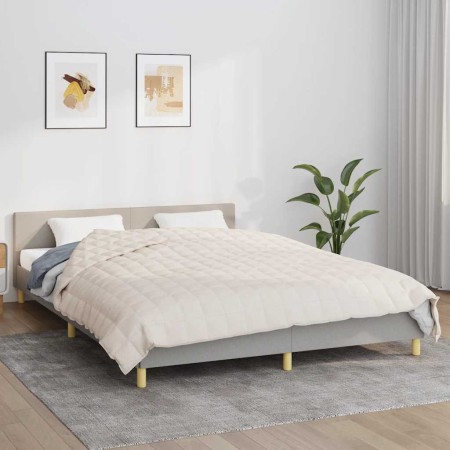 Manta con peso tela color crema claro 200x225 cm 13 kg en Ropa de cama | Comprar online en Foru.es