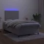 Cama box spring colchón y LED terciopelo gris claro 120x200 cm de vidaXL, Camas y somieres - Ref: Foro24-3136053, Precio: 404...