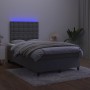 Cama box spring colchón y LED terciopelo gris oscuro 120x200 cm de vidaXL, Camas y somieres - Ref: Foro24-3136354, Precio: 40...