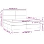 Cama box spring colchón y LED terciopelo gris claro 200x200 cm de vidaXL, Camas y somieres - Ref: Foro24-3136023, Precio: 588...