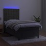 Cama box spring colchón y LED terciopelo gris oscuro 80x200 cm de vidaXL, Camas y somieres - Ref: Foro24-3136330, Precio: 337...
