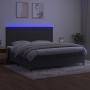 Cama box spring colchón y LED terciopelo gris oscuro 200x200 cm de vidaXL, Camas y somieres - Ref: Foro24-3136024, Precio: 59...