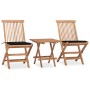 Set comedor de jardín plegable 3 piezas madera de teca cojines en Conjuntos de jardín | Comprar online en Foru.es