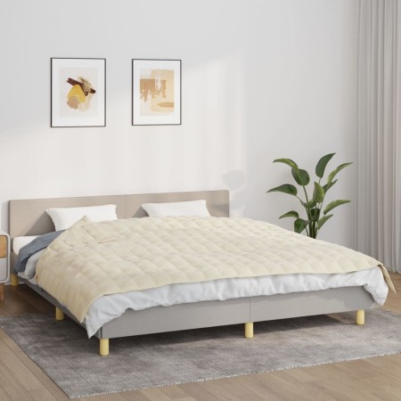 Manta con peso tela color crema claro 155x220 cm 11 kg en Ropa de cama | Comprar online en Foru.es