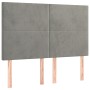 Cama box spring colchón y LED terciopelo gris claro 140x200 cm de vidaXL, Camas y somieres - Ref: Foro24-3136005, Precio: 498...
