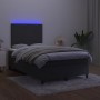 Cama box spring colchón y LED terciopelo negro 120x200 cm de vidaXL, Camas y somieres - Ref: Foro24-3135995, Precio: 426,05 €...