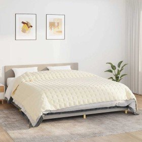 Manta con peso tela color crema claro 220x260 cm 15 kg en Ropa de cama | Comprar online en Foru.es