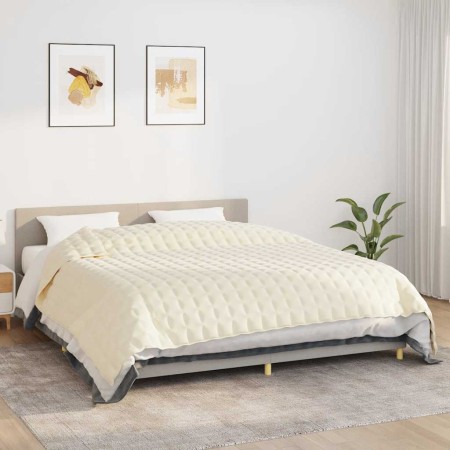 Manta con peso tela color crema claro 235x290 cm 11 kg en Ropa de cama | Comprar online en Foru.es