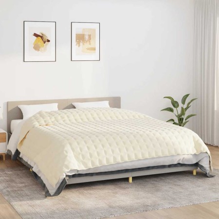 Manta con peso tela color crema claro 235x290 cm 15 kg en Ropa de cama | Comprar online en Foru.es