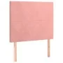 Cama box spring colchón y LED terciopelo rosa 120x200 cm de vidaXL, Camas y somieres - Ref: Foro24-3135998, Precio: 393,33 €,...