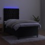 Cama box spring colchón y LED terciopelo negro 80x200 cm de vidaXL, Camas y somieres - Ref: Foro24-3136271, Precio: 347,84 €,...
