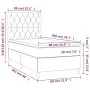 Cama box spring colchón y LED terciopelo negro 80x200 cm de vidaXL, Camas y somieres - Ref: Foro24-3136271, Precio: 338,52 €,...