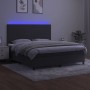 Cama box spring colchón y LED terciopelo gris oscuro 180x200 cm de vidaXL, Camas y somieres - Ref: Foro24-3136018, Precio: 57...