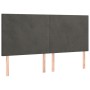 Cama box spring colchón y LED terciopelo gris oscuro 180x200 cm de vidaXL, Camas y somieres - Ref: Foro24-3136018, Precio: 57...