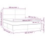 Cama box spring colchón y LED terciopelo gris oscuro 180x200 cm de vidaXL, Camas y somieres - Ref: Foro24-3136018, Precio: 57...