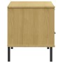 Mueble de TV con patas de metal OSLO madera maciza pino marrón en Muebles TV | Comprar online en Foru.es