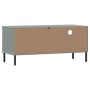 Mueble de TV con patas de metal OSLO madera maciza pino gris en Muebles TV | Comprar online en Foru.es