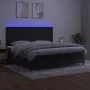 Cama box spring colchón y LED terciopelo negro 200x200 cm de vidaXL, Camas y somieres - Ref: Foro24-3136025, Precio: 643,82 €...