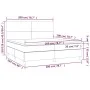 Cama box spring colchón y LED terciopelo negro 200x200 cm de vidaXL, Camas y somieres - Ref: Foro24-3136025, Precio: 643,82 €...