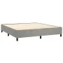 Boxspringbett mit Matratze und hellgrauem LED-Samt 180x200 cm von vidaXL, Betten und Lattenroste - Ref: Foro24-3136377, Preis...