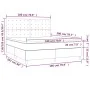 Boxspringbett mit Matratze und hellgrauem LED-Samt 180x200 cm von vidaXL, Betten und Lattenroste - Ref: Foro24-3136377, Preis...