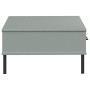 Mesa de centro con patas de metal OSLO madera maciza pino gris en Mesas de centro | Comprar online en Foru.es
