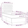 Cama box spring colchón y LED terciopelo negro 100x200 cm de vidaXL, Camas y somieres - Ref: Foro24-3136289, Precio: 352,39 €...