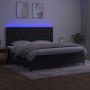 Cama box spring colchón y LED terciopelo negro 200x200 cm de vidaXL, Camas y somieres - Ref: Foro24-3136325, Precio: 666,21 €...