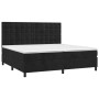 Cama box spring colchón y LED terciopelo negro 200x200 cm de vidaXL, Camas y somieres - Ref: Foro24-3136385, Precio: 628,67 €...