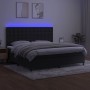 Cama box spring colchón y LED terciopelo negro 200x200 cm de vidaXL, Camas y somieres - Ref: Foro24-3136385, Precio: 628,67 €...