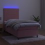 Cama box spring colchón y LED terciopelo rosa 80x200 cm de vidaXL, Camas y somieres - Ref: Foro24-3135974, Precio: 323,72 €, ...