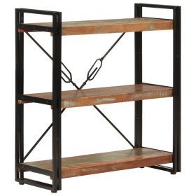 Estantería de 3 alturas hierro y madera reciclada 77x30x80cm en Librerías y estanterías | Comprar online en Foru.es