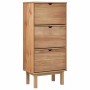 Zapatero con 3 cajones OTTA madera maciza de pino marrón en Zapateros y organizadores de calzado | Comprar online en Foru.es