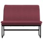 Banco de tela rojo tinto 100x75x76 cm en Bancos | Comprar online en Foru.es