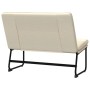 Banco de tela color crema 100x75x76 cm en Bancos | Comprar online en Foru.es