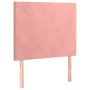 Cama box spring colchón y LED terciopelo rosa 100x200 cm de vidaXL, Camas y somieres - Ref: Foro24-3135992, Precio: 329,85 €,...