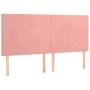 Cama box spring colchón y LED terciopelo rosa 160x200 cm de vidaXL, Camas y somieres - Ref: Foro24-3136016, Precio: 516,97 €,...