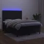 Cama box spring colchón y LED terciopelo negro 140x200 cm de vidaXL, Camas y somieres - Ref: Foro24-3136007, Precio: 472,70 €...