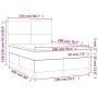 Cama box spring colchón y LED terciopelo negro 140x200 cm de vidaXL, Camas y somieres - Ref: Foro24-3136007, Precio: 472,70 €...