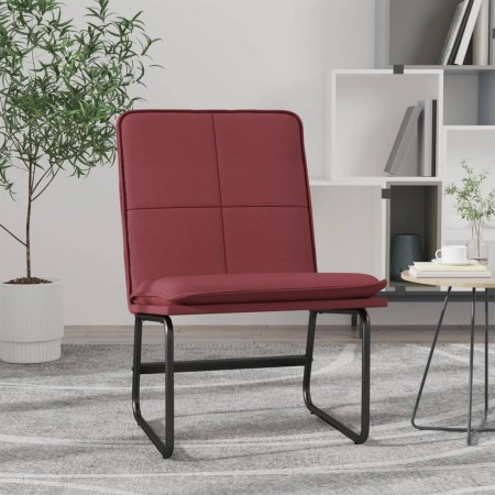 Sillón de cuero sintético rojo tinto 54x75x76 cm en Sillones | Comprar online en Foru.es