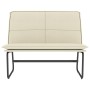 Banco de cuero sintético color crema 100x75x76 cm en Bancos | Comprar online en Foru.es