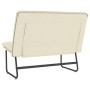 Banco de cuero sintético color crema 100x75x76 cm en Bancos | Comprar online en Foru.es