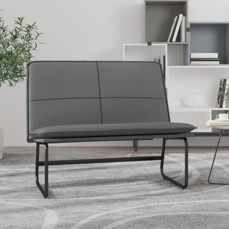 Banco de cuero sintético gris 100x75x76 cm en Bancos | Comprar online en Foru.es