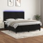 Cama box spring colchón y LED terciopelo negro 160x200 cm de vidaXL, Camas y somieres - Ref: Foro24-3136013, Precio: 576,32 €...