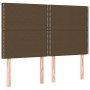 Cama box spring colchón luces LED tela marrón oscuro 140x200cm de vidaXL, Camas y somieres - Ref: Foro24-3135360, Precio: 483...