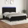 Cama box spring colchón y LED terciopelo negro 180x200 cm de vidaXL, Camas y somieres - Ref: Foro24-3136019, Precio: 577,10 €...