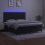 Cama box spring colchón y LED terciopelo negro 180x200 cm de vidaXL, Camas y somieres - Ref: Foro24-3136019, Precio: 599,59 €...